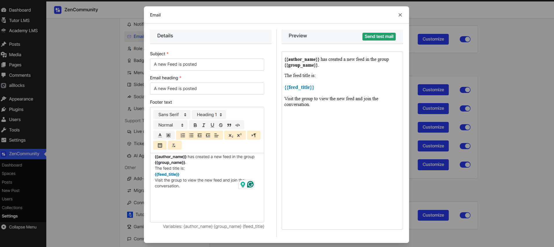 Feed Email Templates