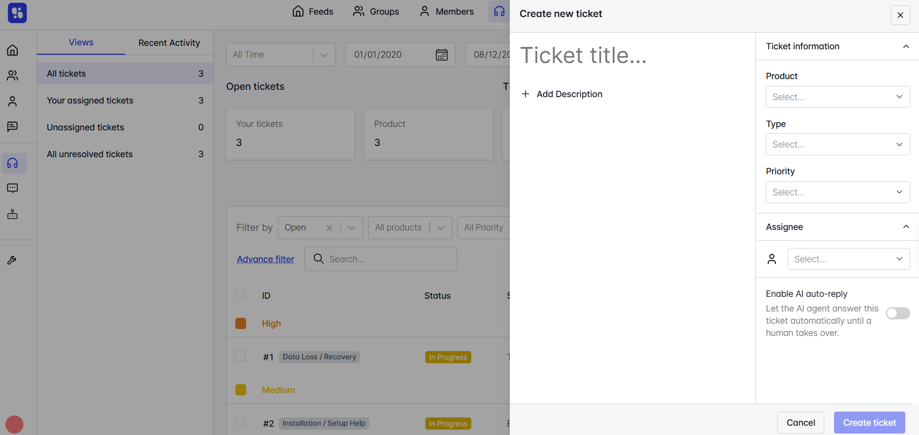 Manage Support Tickets Manage Support Tickets