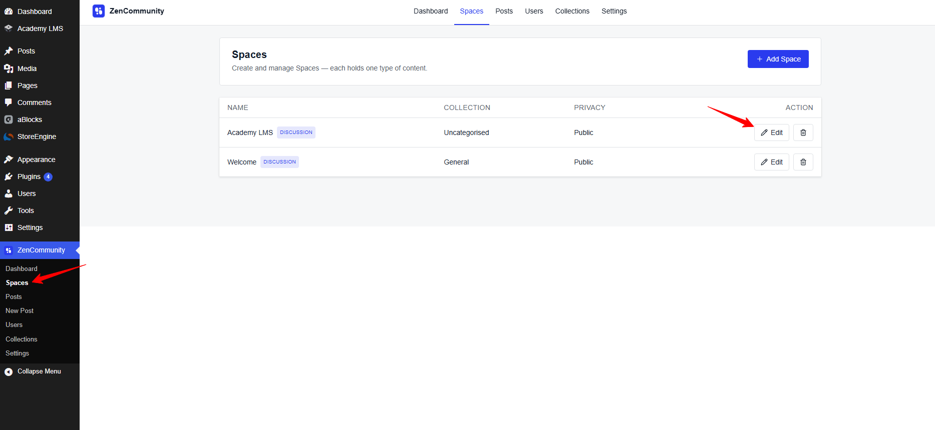 Configure Academy LMS Events in ZenCommunity Groups