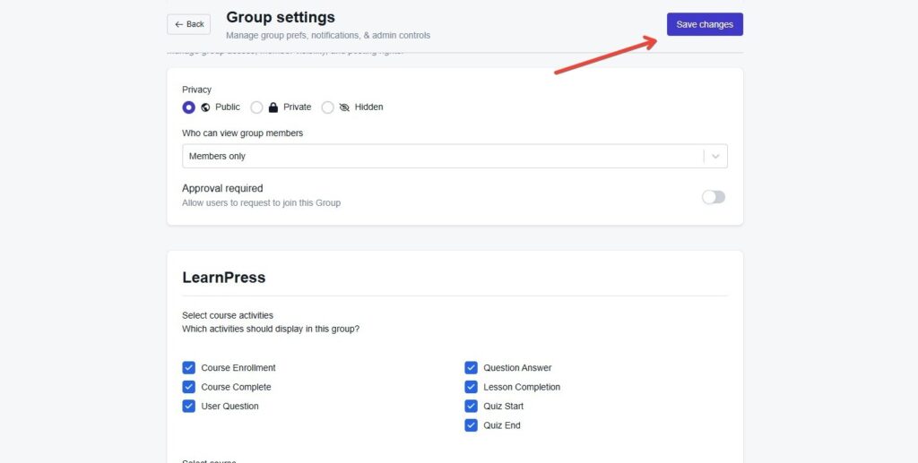 Group Setting