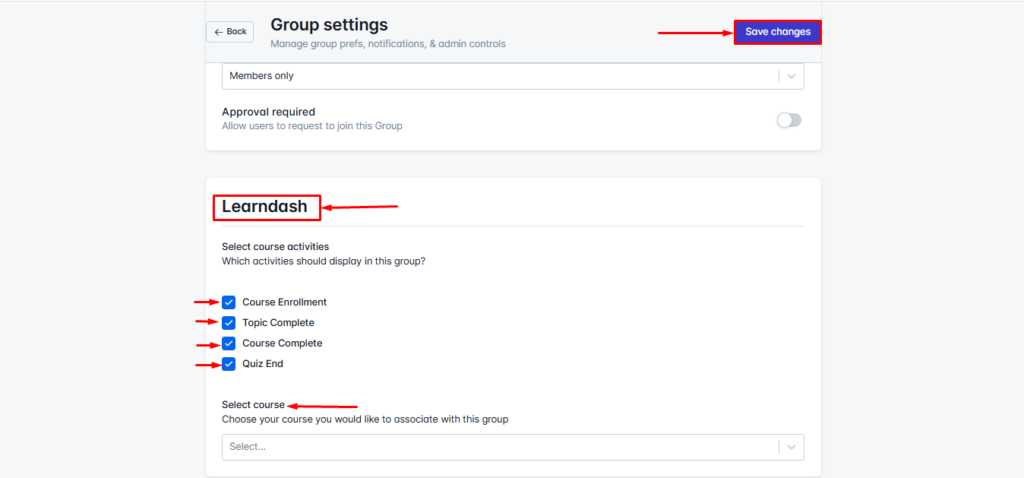 Group setting