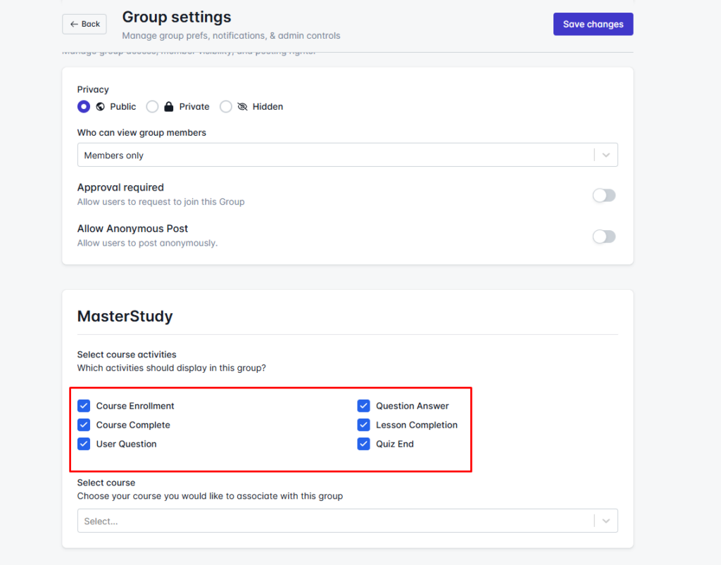 Group Settings