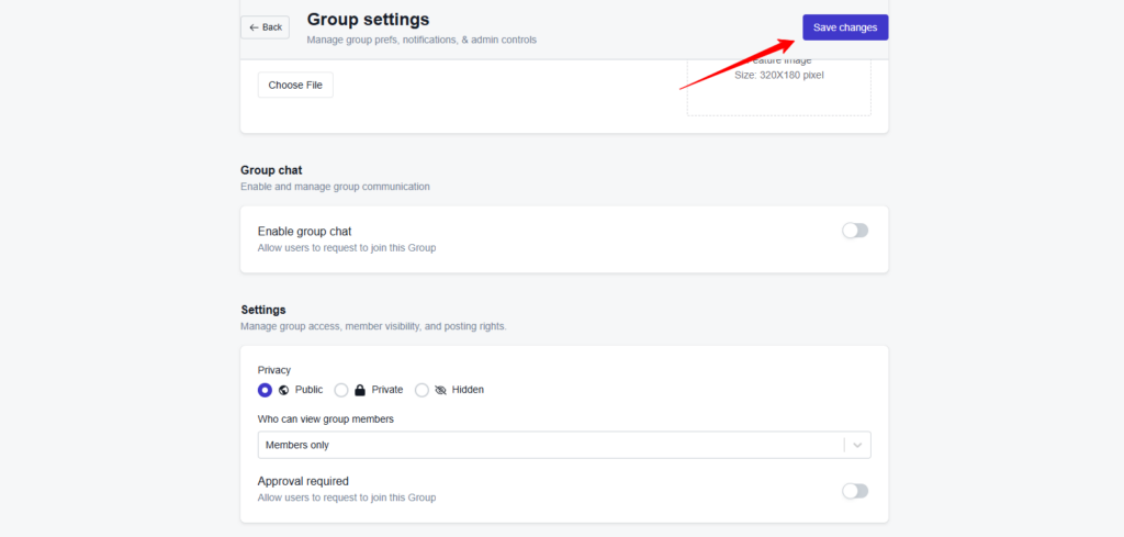 Group setting