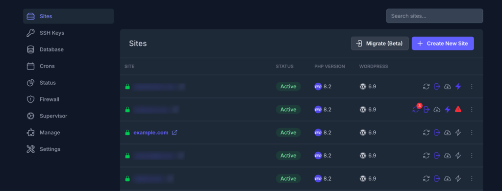 Test Live Sites Communication