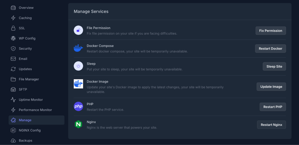 Manage Your Services