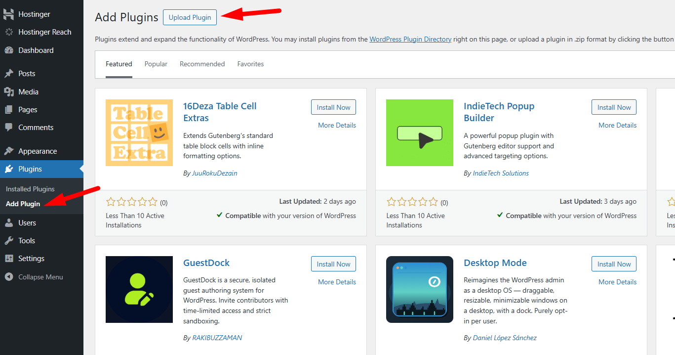 Upload Plugin Upload Plugin