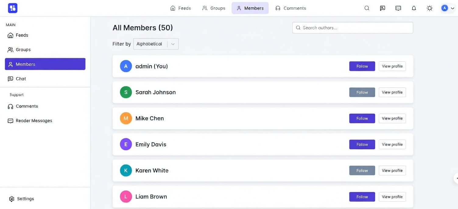 members list