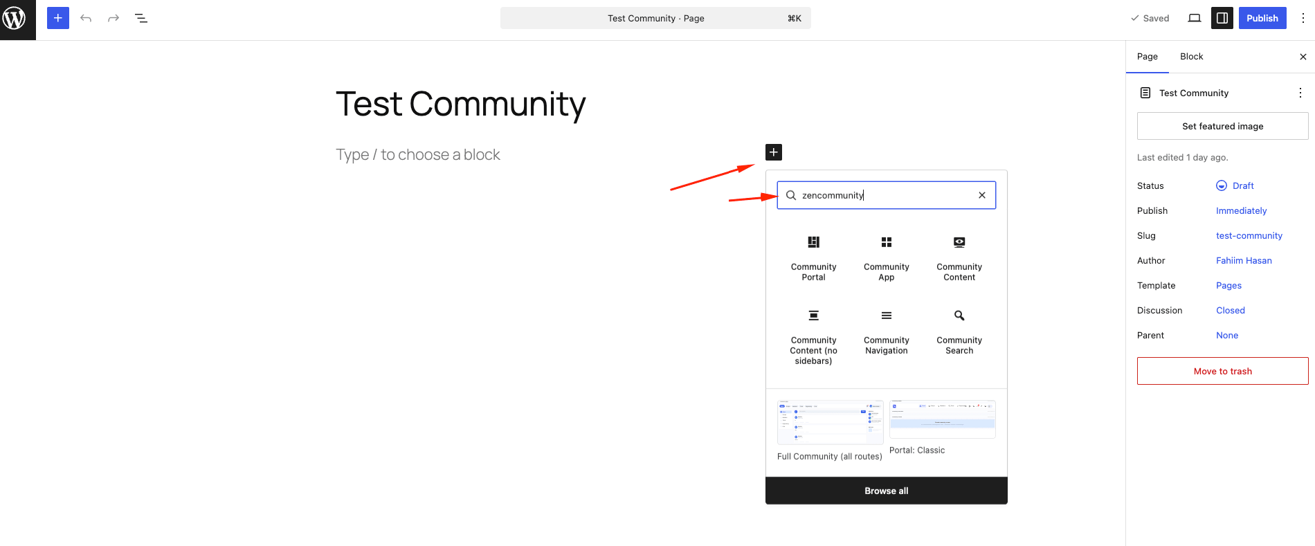 Add Community to Any Page