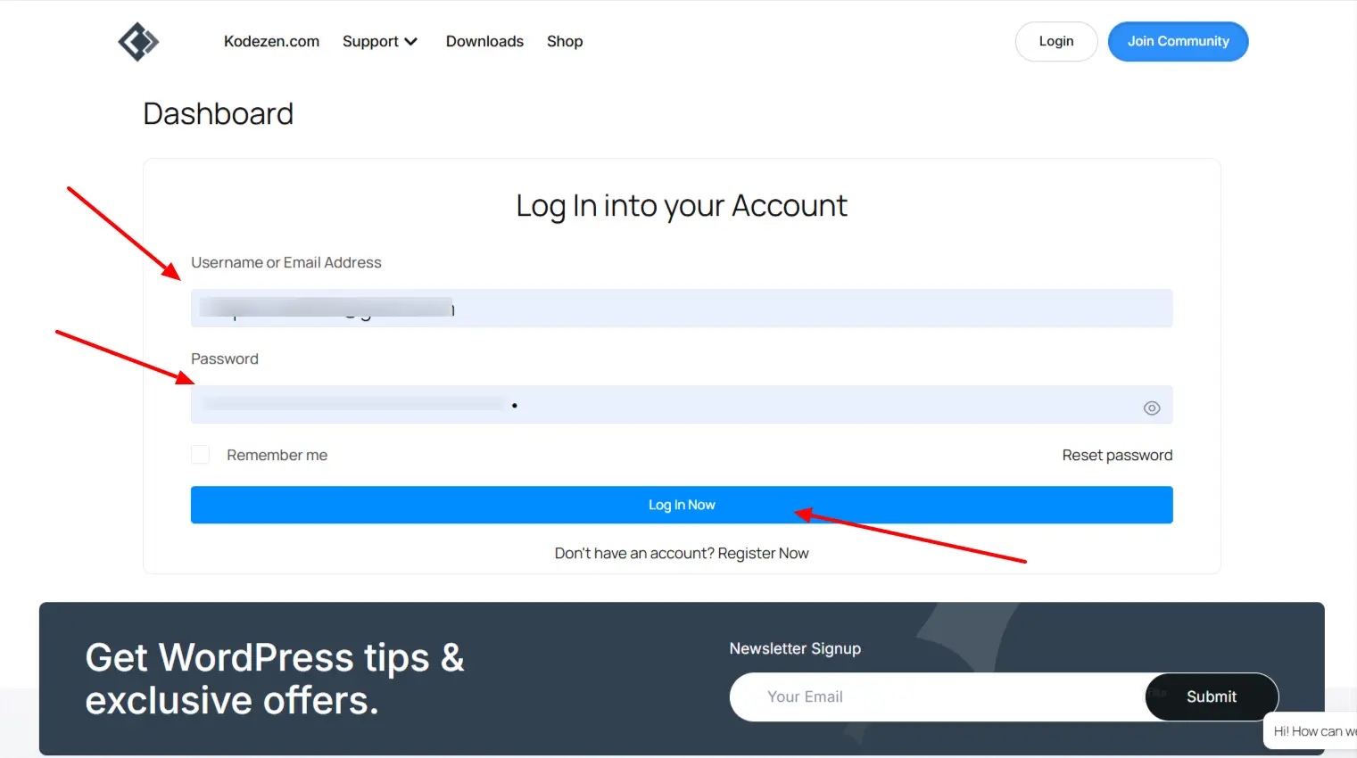 log in log in