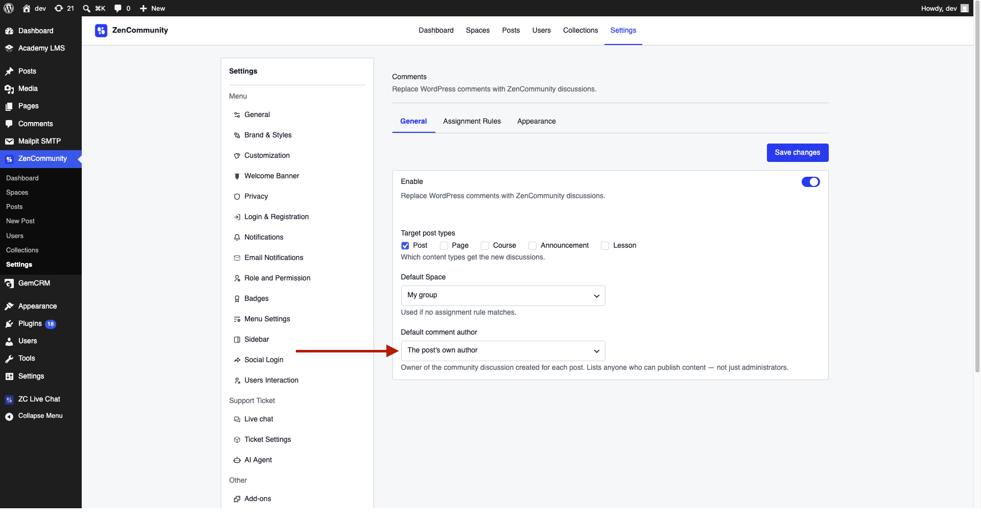 ZenCommunity Comments settings for enabling discussions on WordPress posts ZenCommunity Comments settings for enabling discussions on WordPress posts